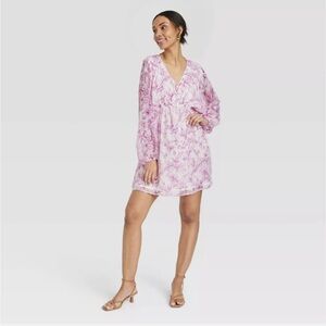 A New Day Balloon Long Sleeve Mini Dress